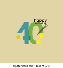 40 anniversary celebration vector concept template design illustrator