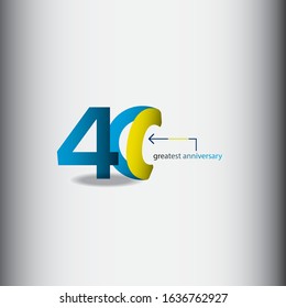 40 anniversary celebration vector concept template design illustrator