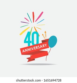 40 anniversary celebration vector concept template design illustration