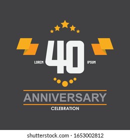 40 anniversary celebration vector concept template design