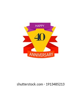 40 anniversary celebration vector template design illustration