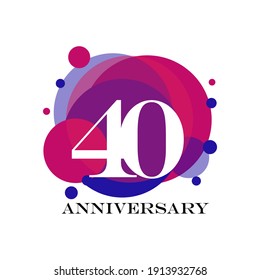 40 Anniversary celebration vector template design illustration