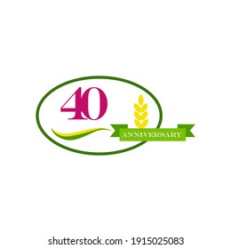40 Anniversary celebration vector template design illustration