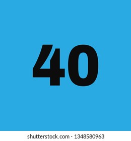 40 anniversary icon vector