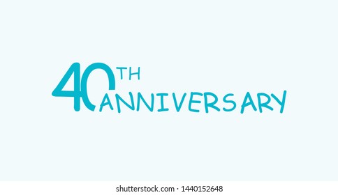 40 anniversary logo concept. 40th years birthday icon. Isolated golden numbers on black background. Vector illustration. EPS10.