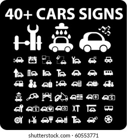 40 + cars signs. vector