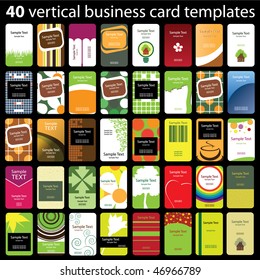 40 Colorful Vertical Business Cards