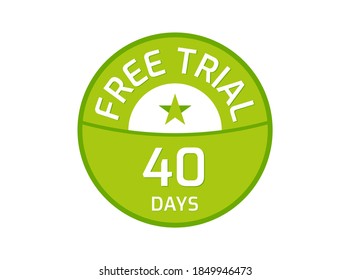 40 Days Free Trial logo, 40 Day Free trial image