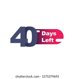 40 Days left design template