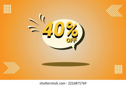40% discount balloon banner vector eps 10 banner ad template memphis shaped offer business