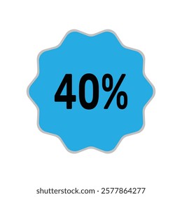 40% discount banner,minimalistic flat vector illustration,,plain background