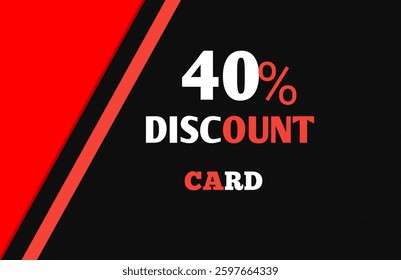 40% discount card and 40% discount shopping card discount voucher