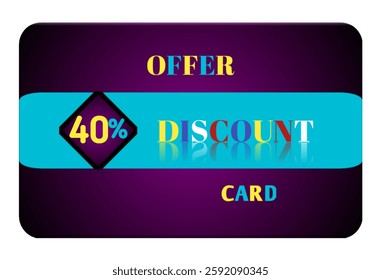 40% discount card 40% discount voucher 40% discount shopping card