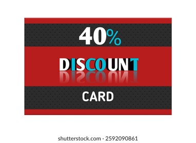 40% discount card 40% discount voucher 40% discount shopping card