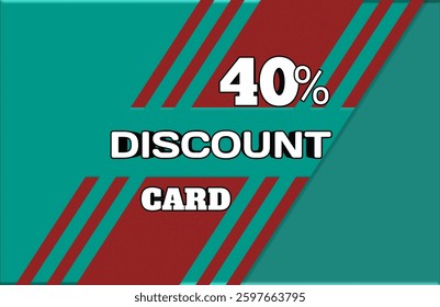 40% discount card, discount card, 40% discount voucher discount shopping card 