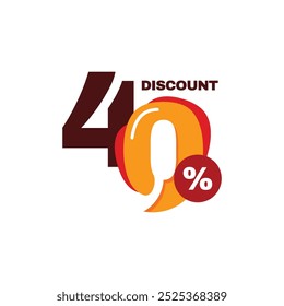 40% Rabatt Verkauf Vektor Vorlage Design Illustration Collection