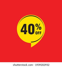 40 descuento, distintivos de vectores de venta para etiquetas, , pegatinas, banners, etiquetas, etiquetas, etiquetas web, nueva oferta. Banner de signo de origami de descuento