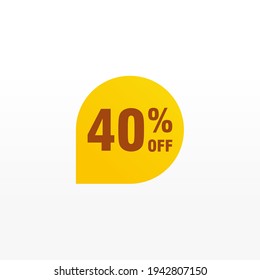 40 descuento, distintivos de vectores de venta para etiquetas, , pegatinas, banners, etiquetas, etiquetas, etiquetas web, nueva oferta. Banner de signo de origami de descuento