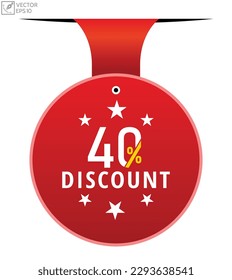 40 % Rabatt auf Vektorbanner-Banddesign.