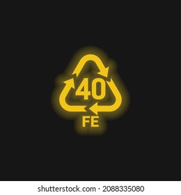 40 FE yellow glowing neon icon