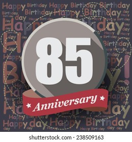 40 Happy Birthday Anniversary background or card. Flat design.