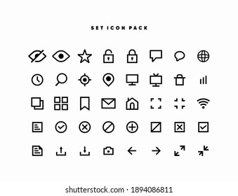 40 icon set pack for web design 