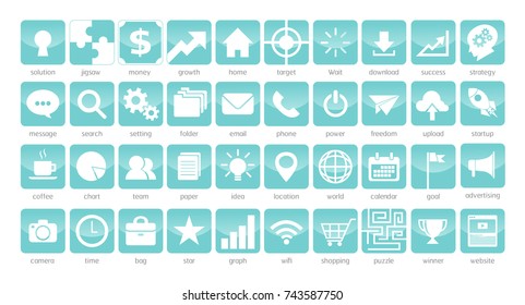 40 icons application business