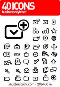 40 Icons set. business