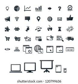 40 icons, set for gaming, programming and web-shop