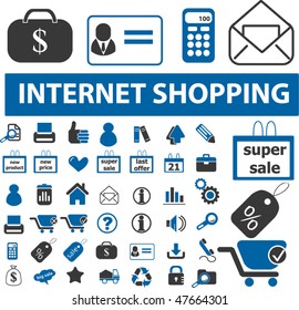 40 internet shopping signs. vector