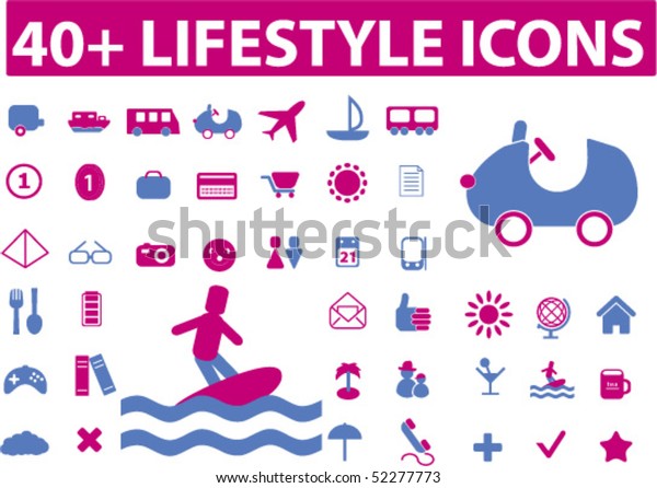 40 lifestyle icons.\
vector
