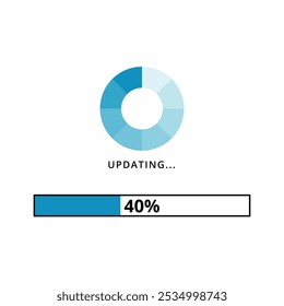40% Ladebalken für Websites und grafische Ressourcen.