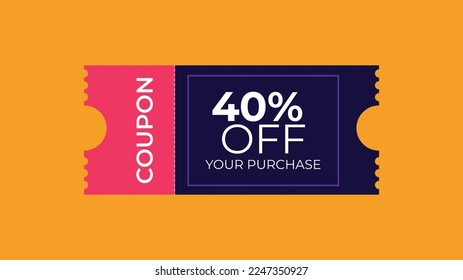 40 off coupon ticket pink