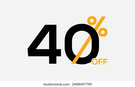 40% off creative sale vector, 40 percent off vector art, sale discount vector