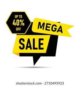 Até 40% Fora Modelo de Promoção de Desconto