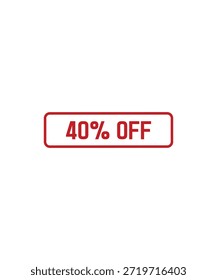 40% OFF Vetor de design de carimbo