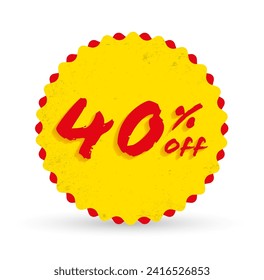40% off sale banner in grungy style.