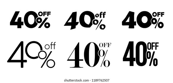 40% Off Typography Sale Gift