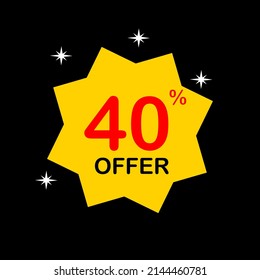 40% offer yellow badge  Suitable for business