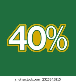 40 percent design template illustration
