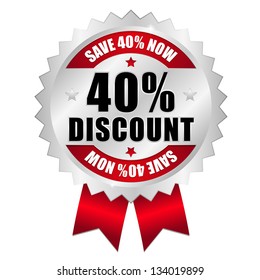 40 percent discount button