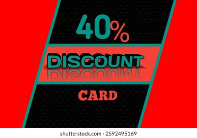 40 percent discount card 40% discount shopping card 40% discount voucher