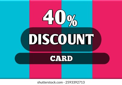 40 percent discount card 40% discount voucher discount shopping card