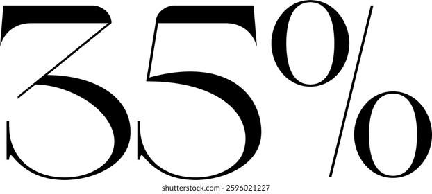 40 Percent Discount Offer Number Typography Style A0958