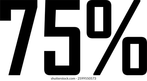 40 Percent Discount Offer Number Typography Style A1281
