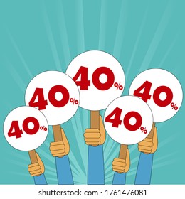 40 percent discount sale banner