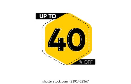 40 percent discount vector illustration, 40 percent off sale vector, 40 percent off abstract