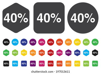 40 percent icon