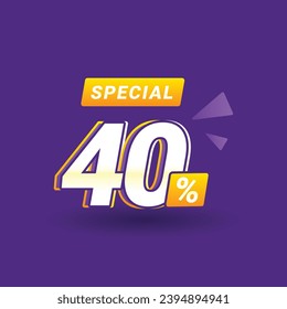 40 Percent Special Discount Sale