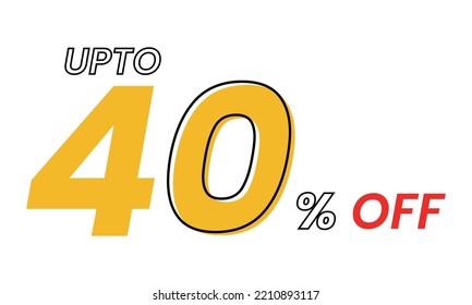 hasta un 40 por ciento de plantilla vectorial, hasta un 40 por ciento fuera de la oferta vector de plantilla